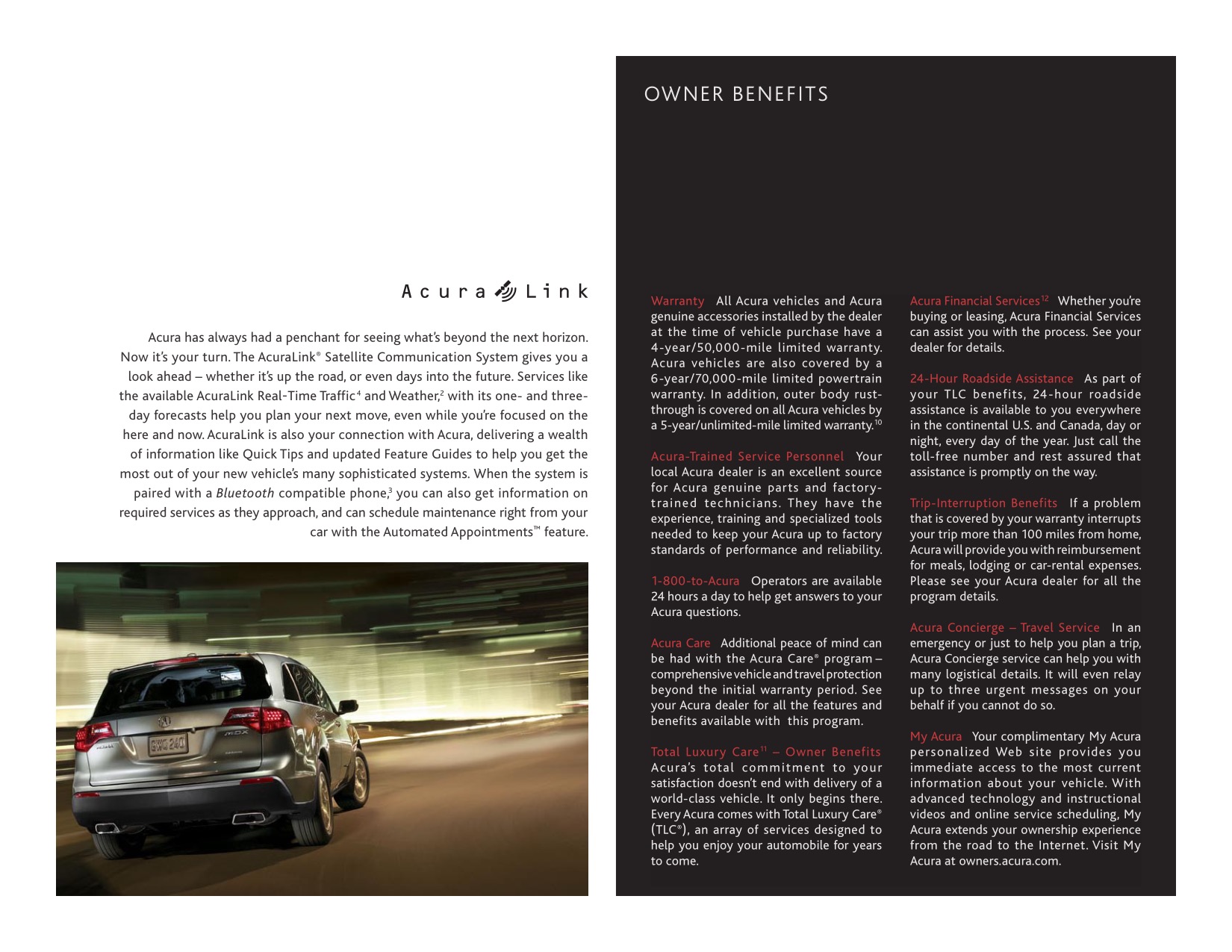 2010 Acura MDX Brochure Page 21
